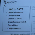 checklist if no heat